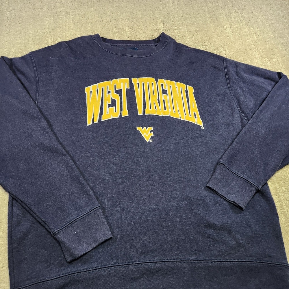 Vintage WVU Mountaineers Sweatshirt Men XL J America Football West Virginia